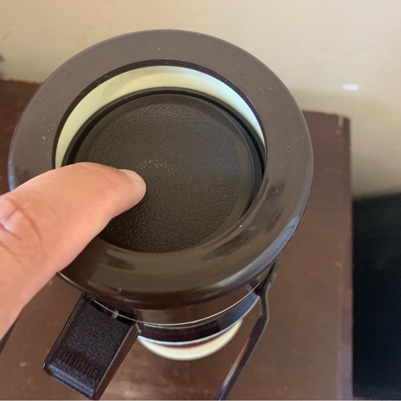 Vintage Thermos Model 2645 Pump Dispenser King Seeley 1 Liter Brown Orange Retro - Picture 8 of 12